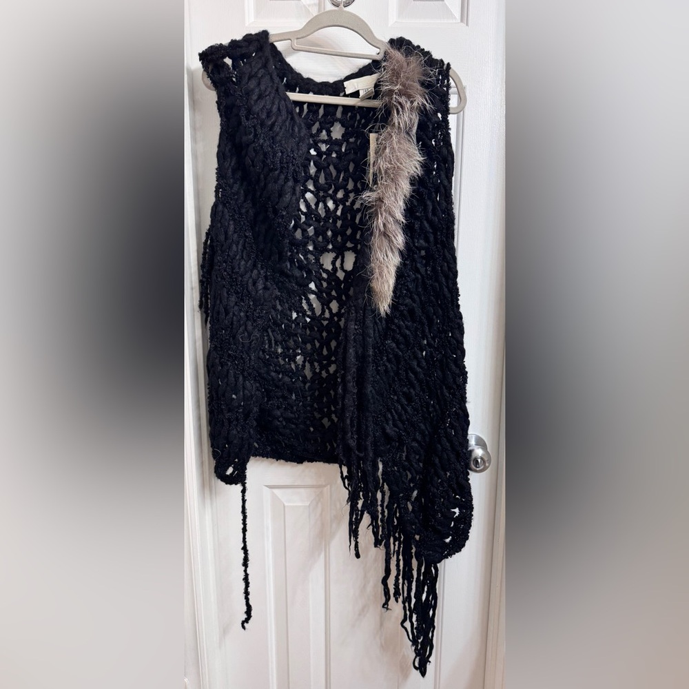 AVIU Long Knitted Vest in Mohair, Wool and Cashmere, Size 42, New with Tags! - Picture 5 of 16